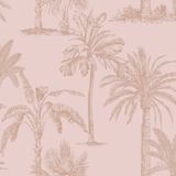 DUTCH WALLCOVERINGS Behang Tropical Trees roze