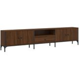 vidaXL-Tv-meubel-met-lade-200x25x44-cm-bewerkt-hout-bruineikenkleurig