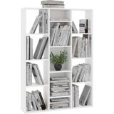 vidaXL-Kamerscherm/boekenkast-100x24x140-cm-bewerkt-hout-wit