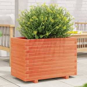 vidaXL Plantenbak 70x40x49,5 cm massief grenenhout wasbruin