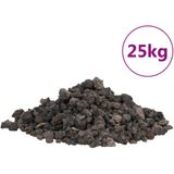 vidaXL Lavastenen 25 kg 1-2 cm zwart