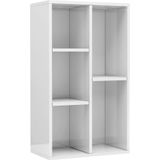 vidaXL Boekenkast/dressoir 50x25x80 cm spaanplaat hoogglans wit