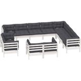 VidaXL-12-delige-Loungeset-met-kussens-massief-grenenhout-wit