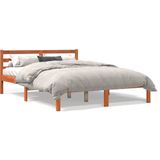 vidaXL Bedframe massief grenenhout wasbruin 120x190 cm