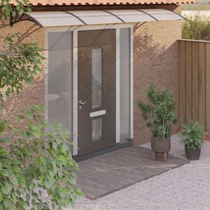 vidaXL Deurluifel 400x75 cm polycarbonaat zwart en transparant