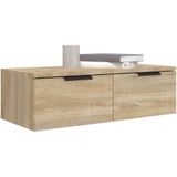 VidaXL Wandkasten 2 st 68x30x20 cm - Bewerkt Hout - Sonoma Eikenkleurig