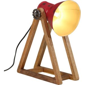 vidaXL Bureaulamp 25 W E27 30x17x40 cm verweerd rood