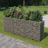 VidaXL Gabion Plantenbak Verhoogd 270x50x100 cm - Gegalvaniseerd Staal