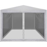 VidaXL Partytent met 4 Mesh Zijwanden 4x3m