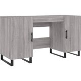 vidaXL Bureau 140x50x75 cm bewerkt hout grijs sonoma eikenkleurig