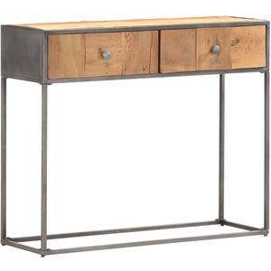 vidaXL Wandtafel 90x30x75 cm massief gerecycled hout