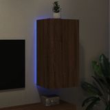 vidaXL Tv-wandmeubel met LED-verlichting 40,5x35x80 cm bruineikenkleur