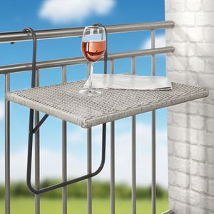 Balkontafel / inklapbaar tafeltje grijs voor aan een balkon railing 60 x 40  cm kopen? Vergelijk de beste prijs op beslist.nl