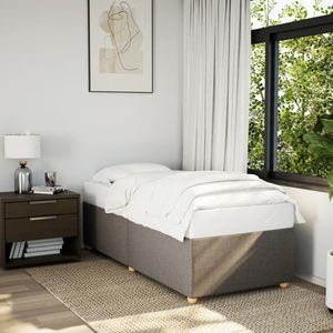 vidaXL Bedframe zonder matras 80x200 cm stof taupe