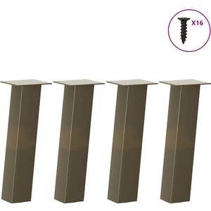vidaXL Salontafelpoten 4 st 30 cm staal naturel