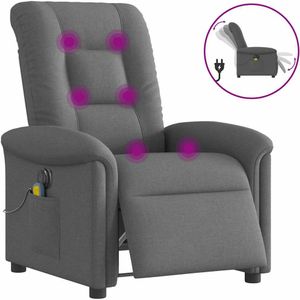 vidaXL - Massagestoel - Donkergrijs - Verstelbaar - Elektrisch