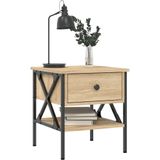 vidaXL Nachtkastjes 2 st 40x42x45 cm bewerkt hout sonoma eikenkleurig