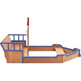 vidaXL Zandbak piratenschip 190x94,5x101 cm vurenhout