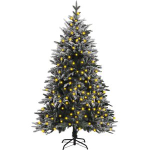 vidaXL Kunstkerstboom met LED's en sneeuw 180 cm PVC en PE
