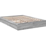 vidaXL Bedframe met lades bewerkt hout grijs sonoma eiken 160x200 cm