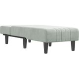 VidaXL Chaise Longue Fluweel Lichtgrijs