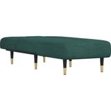 vidaXL Chaise longue fluweel donkergroen