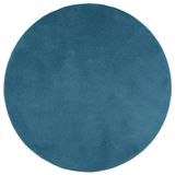 vidaXL Vloerkleed OVIEDO laagpolig Ø 200 cm turquoise