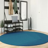 vidaXL Vloerkleed OVIEDO laagpolig Ø 200 cm turquoise