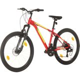 vidaXL Mountainbike 21 versnellingen 27,5 inch wielen 38 cm frame rood