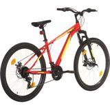 vidaXL Mountainbike 21 versnellingen 27,5 inch wielen 38 cm frame rood