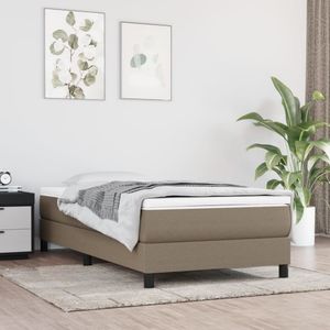 vidaXL Pocketveringmatras 90x200x20 cm stof taupe