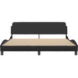 vidaXL Bedframe met hoofdbord kunstleer zwart 180x200 cm