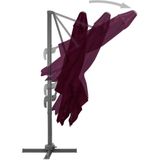 VidaXL Zweefparasol Aluminium Paal 300x300 cm Bordeauxrood