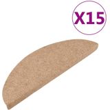 vidaXL Trapmatten zelfklevend 15 st 56x17x3 cm beige