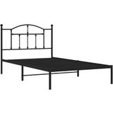 vidaXL-Bedframe-met-hoofdbord-metaal-zwart-100x200-cm