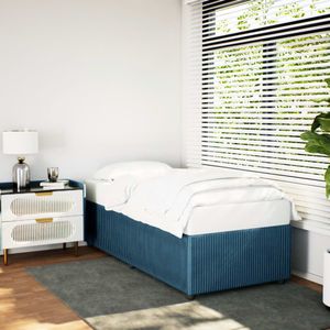 vidaXL Bedframe fluweel blauw 100x200 cm