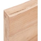 vidaXL Tafelblad 220x40x(2-6)cm behandeld massief eikenhout lichtbruin