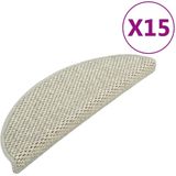 vidaXL-Trapmatten-zelfklevend-15-st-sisal-look-65x21x4-cm-grijs