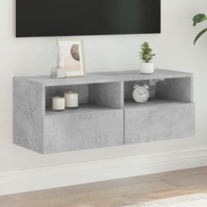 vidaXL Tv-wandmeubel 80x30x30 cm bewerkt hout betongrijs