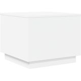 vidaXL Salontafel met LED-verlichting 50x50x40 cm wit