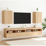 vidaXL Tv-wandmeubels 2 st 40,5x30x60 cm hout sonoma eikenkleurig