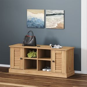 vidaXL - VIGO - Schoenenbank - Massief Grenenhout - 106x35x45 cm