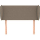 vidaXL Hoofdbord met randen 83x23x78/88 cm stof taupe