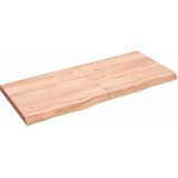 vidaXL Tafelblad 140x60x(2-6)cm behandeld massief eikenhout lichtbruin