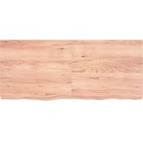 vidaXL Tafelblad 140x60x(2-6)cm behandeld massief eikenhout lichtbruin