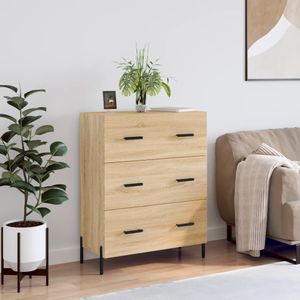 VidaXL Dressoir 69,5x34x90 cm Bewerkt Hout Sonoma Eikenkleurig