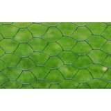 VidaXL Kippengaas 25x1m Gegalvaniseerd Staal met PVC-Coating Groen