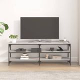 vidaXL Tv-meubel 140x30x50 cm bewerkt hout grijs sonoma eikenkleurig