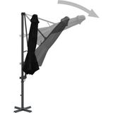 vidaXL Zweefparasol met aluminium paal 300 cm zwart