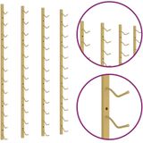 vidaXL Wijnrekken 2 st voor 12 flessen wandmontage ijzer goudkleurig